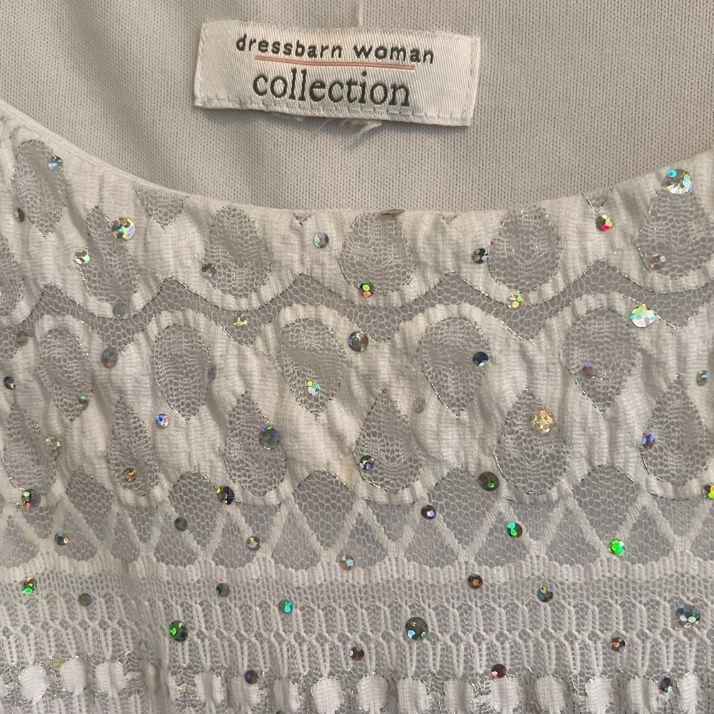 Dress barn. Sparkly stretch lace tank top. Size 16W - Picture 3 of 7